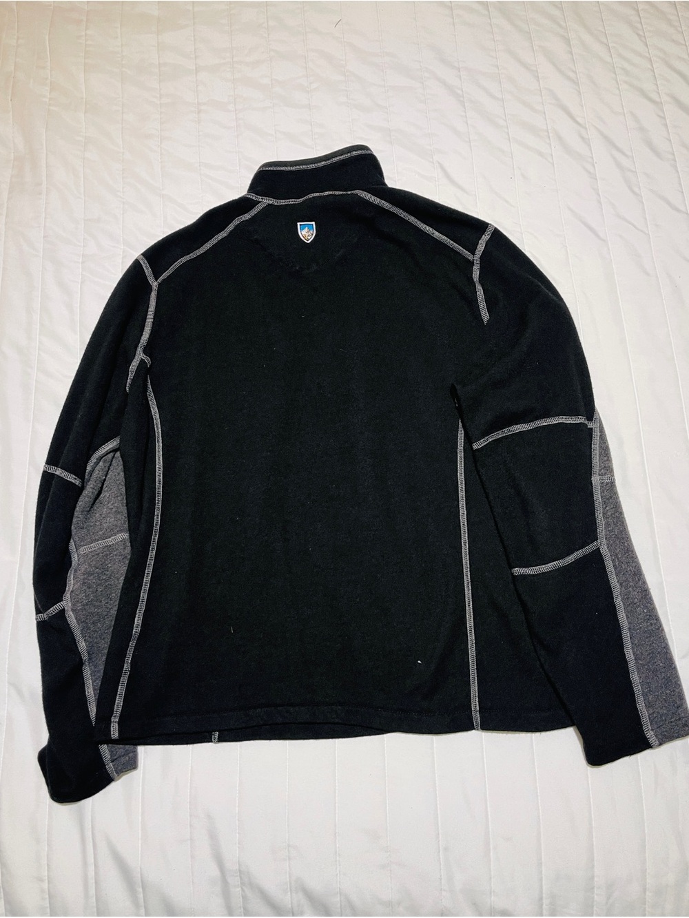 Kuhl Men's Black with Dark Gray Sleeve Performance Half-Zip - Picture 3 of 7